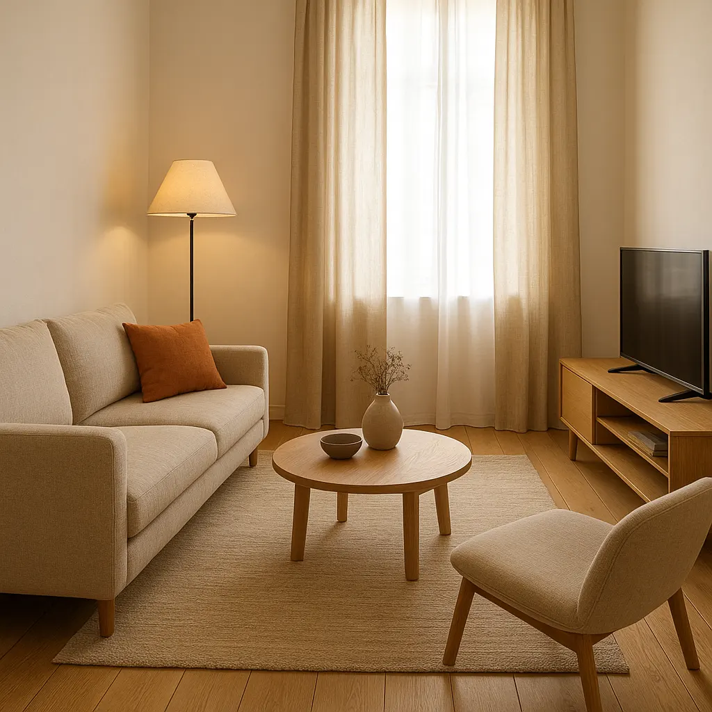 Délimitation visuelle des zones dans un salon en longueur