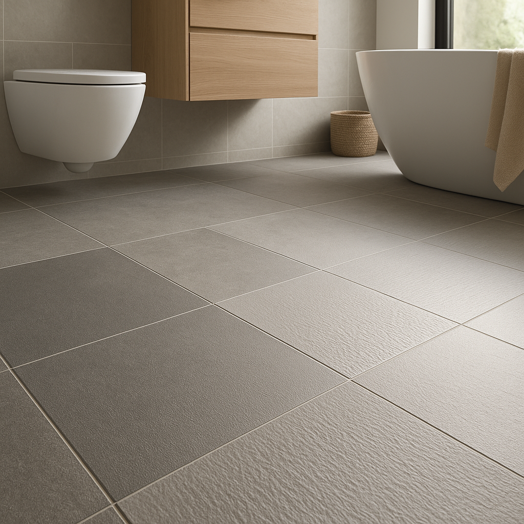 Carrelage salle de bain antidérapant : comment bien le choisir ? 2 Exemples de carrelage salle de bain antidérapant avec finitions adaptées