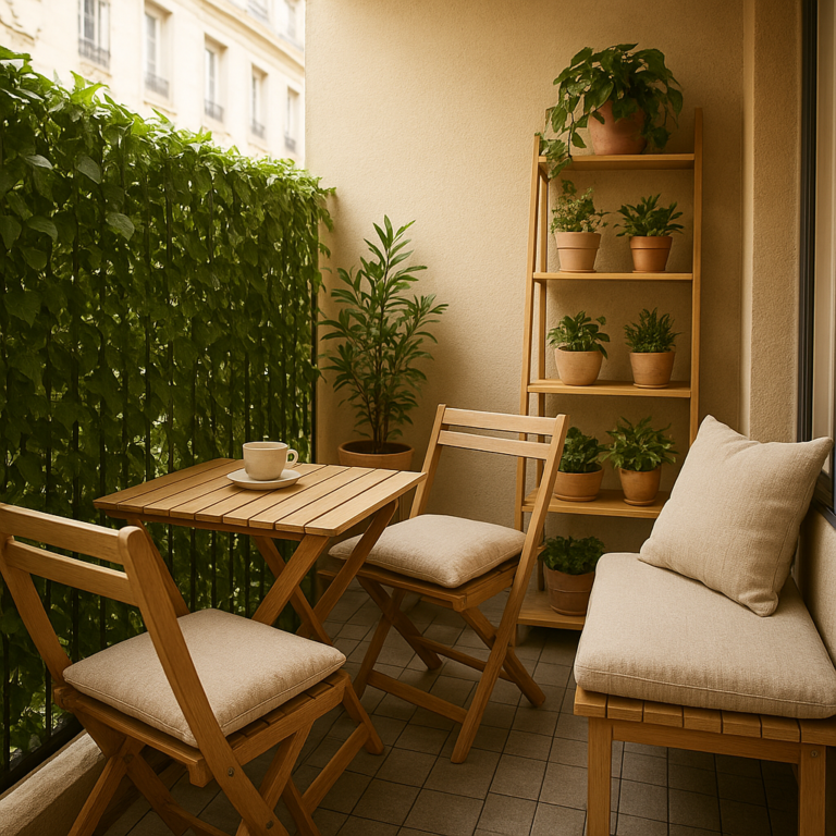 Petit balcon aménagé : idées gain de place pour un coin extérieur agréable