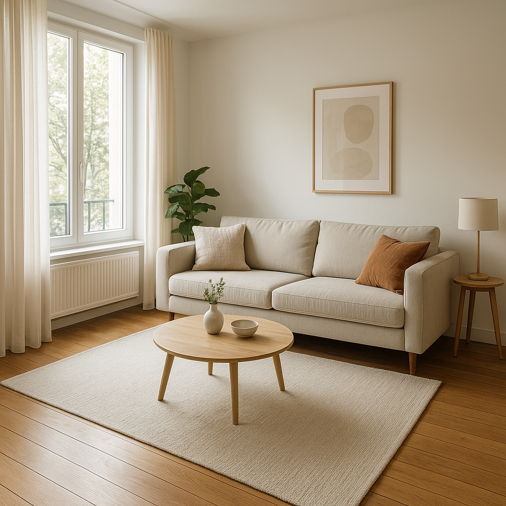 Parquet ou carrelage pour le séjour : comparatif complet pour faire le bon choix 2 Séjour chaleureux avec parquet en bois clair