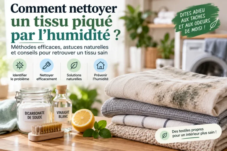 Comment nettoyer un tissu piqué par l’humidité efficacement ?